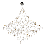 Люстра с тонким металлическим каркасом цвета хром Quasar варинант исполнения - 1 | Loft Concept в Тюмени