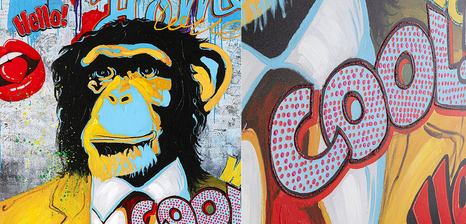 Картина Monkey multicolor Картина Monkey multicolor - Loft-Concept в Тюмени