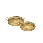 Поднос железный Gold Mesh варинант исполнения - 2 | Loft Concept в Тюмени