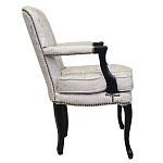 Кресло c растительным орнаментом Aubrey Classical Armchair beige jacquard варинант исполнения - 1 | Loft Concept в Тюмени