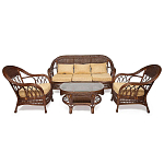 Комплект уличной мебели из ротанга Clara коричневый варинант исполнения - 1 | Loft Concept в Тюмени