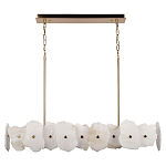 Люстра подвесная линейная с текстурированными мраморными элементами Marble square варинант исполнения - 1 | Loft Concept в Тюмени