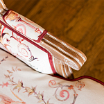 Трехместный диван из массива бука бежевый с растительным орнаментом Raffael Renaissance Beige Sofa варинант исполнения - 4 | Loft Concept в Тюмени