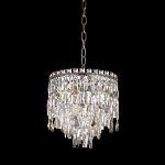 Люстра круглая с хрустальными подвесками на серебряном каркасе Roul Crystal Light варинант исполнения - 8 | Loft Concept в Тюмени