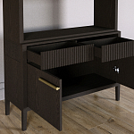 Стеллаж Primo с ящиками Темный орех варинант исполнения - 6 | Loft Concept в Тюмени