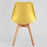 Стул с основой из пластика и мягким сиденьем Arvika Yellow варинант исполнения - 4 | Loft Concept в Тюмени