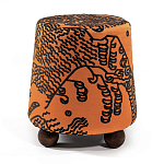 Пуф Wakonda Terracotta Tiger Mountain с Круглыми ножками  варинант исполнения - 4 | Loft Concept в Тюмени