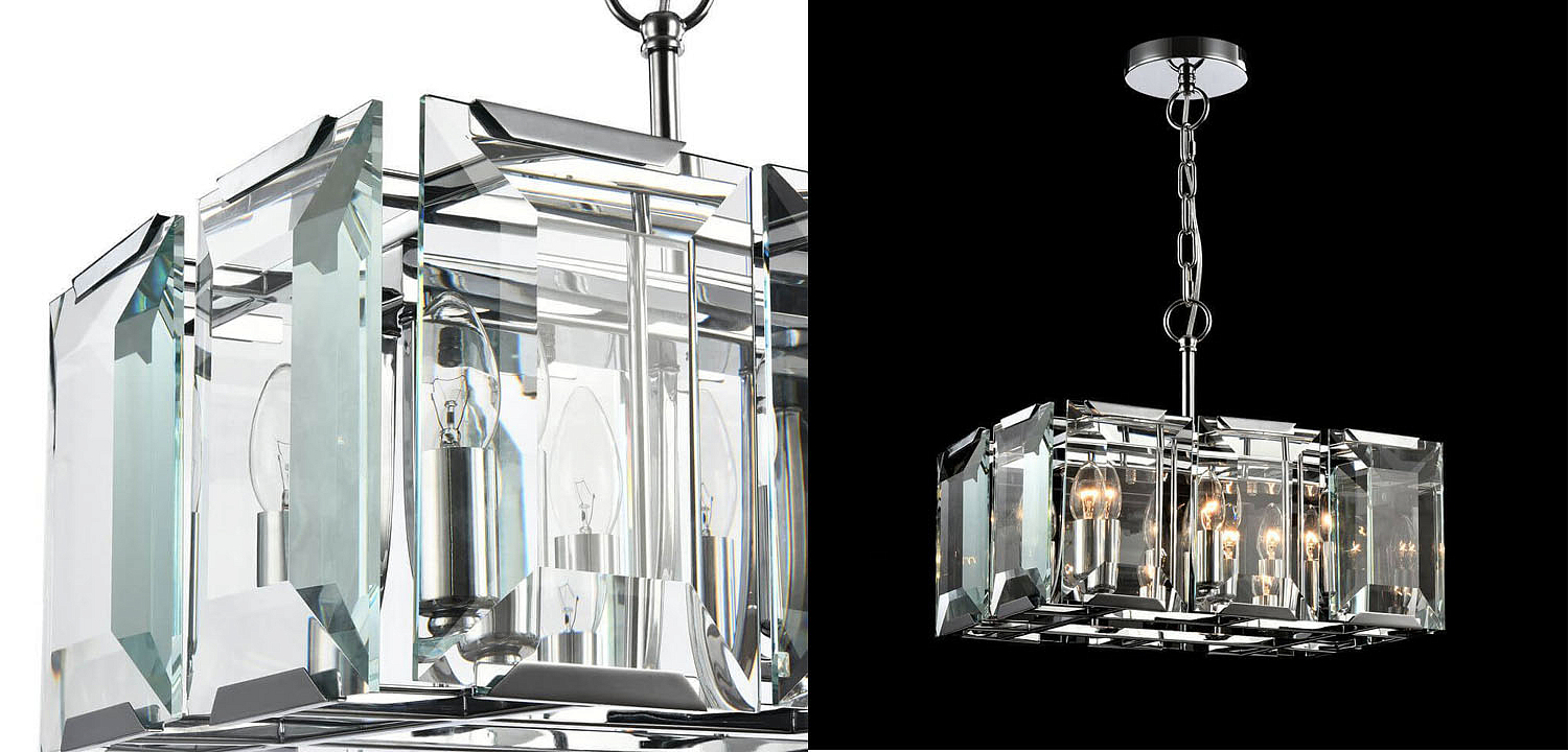 Люстра Harlow Crystal Square Chandelier chrome 6 Люстра Harlow Crystal Square Chandelier chrome 6 - Loft-Concept в Тюмени