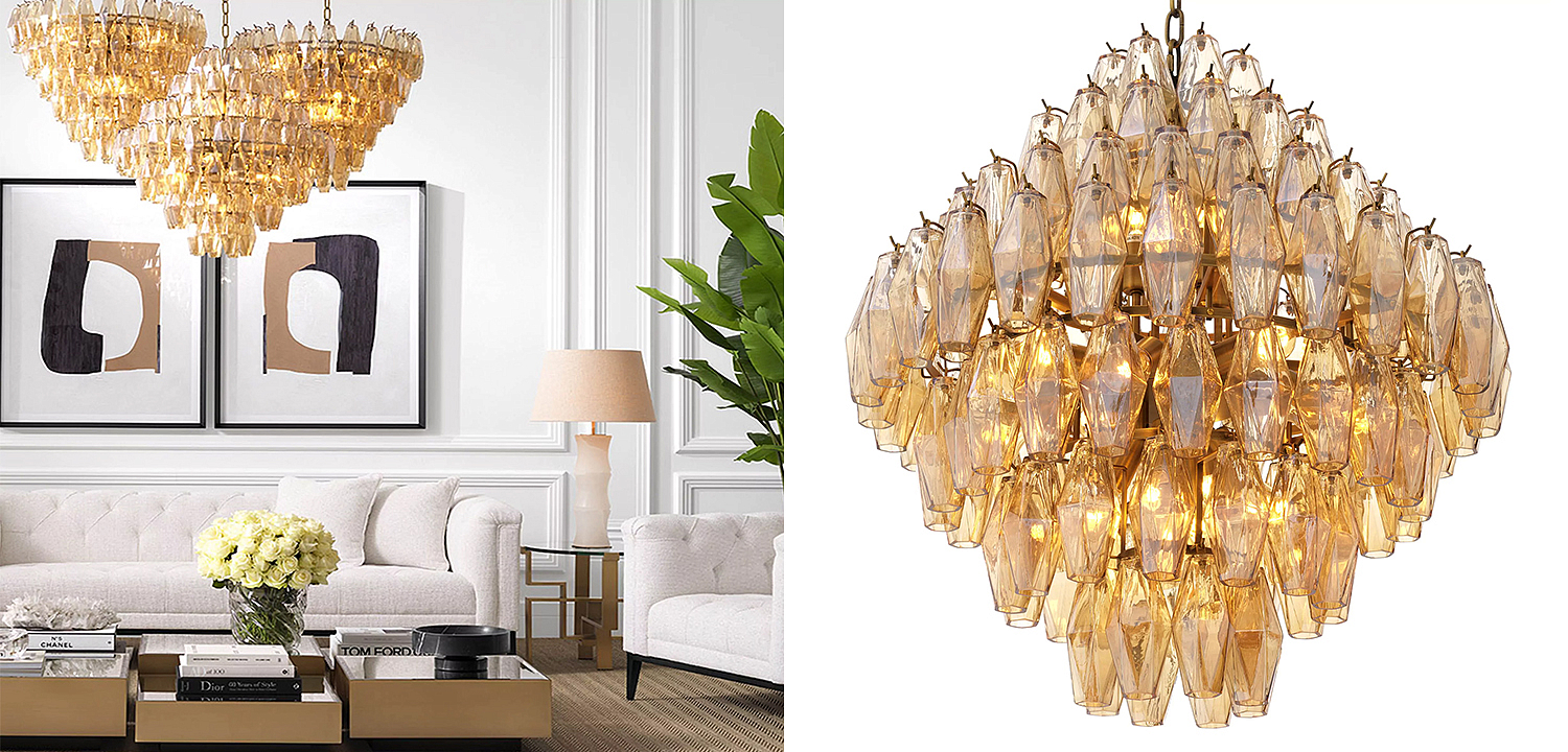 Люстра Eichholtz Chandelier Benini L Amber Люстра Eichholtz Chandelier Benini L Amber - Loft-Concept в Тюмени