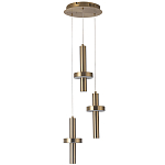 Каскадный светильник с 3-мя плафонами Flos Brass Metal Acrylic Trio Hanging Lamp варинант исполнения - 1 | Loft Concept в Тюмени