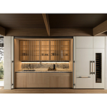 Кухонный гарнитур из камня и дерева с раздвижными дверцами TIVALÌ 2.0 Dada Engenereed Kitchen варинант исполнения - 4 | Loft Concept в Тюмени