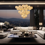 Люстра подвесная с квадратными плафонами из натурального камня Glowing Spheres варинант исполнения - 8 | Loft Concept в Тюмени