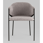 Стул Brace букле серый варинант исполнения - 4 | Loft Concept в Тюмени