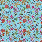 Stiletto Sideboard Blue nautical print варинант исполнения - 1 | Loft Concept в Тюмени