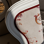 Кресло из массива бука бежевое с растительным орнаментом Raffael Beige Floral Armchair варинант исполнения - 4 | Loft Concept в Тюмени