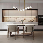 Люстра на штанге с 8-ю белыми шарообразными плафонами Bubble Chandelier варинант исполнения - 4 | Loft Concept в Тюмени