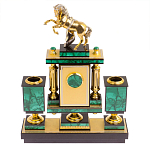 Настольный письменный набор из малахита с декором в виде лошади Leader Organizer варинант исполнения - 4 | Loft Concept в Тюмени