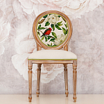 Стул бежевый из натурального бука с изображением птица в саду Blooming Birds варинант исполнения - 3 | Loft Concept в Тюмени