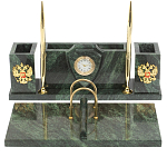 Настольный письменный набор из змеевика с подставкой под календарь Successful Leader варинант исполнения - 1 | Loft Concept в Тюмени