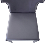 Стул серый из искуственной кожи на 4-х ножках Enigma Gray варинант исполнения - 3 | Loft Concept в Тюмени