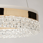 Люстра в виде кольца золотого цвета с прозрачными вставками Radiant Rail варинант исполнения - 9 | Loft Concept в Тюмени