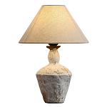 Настольная лампа с керамическим фактурным основанием и тканевым абажуром Eastern Tale варинант исполнения - 1 | Loft Concept в Тюмени