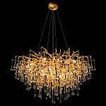 Люстра подвесная с прозрачными стеклянными подвесками в форме капель Диаметр 100 см Droplet Chandelier варинант исполнения - 5 | Loft Concept в Тюмени