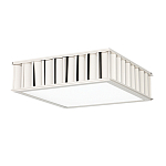 Потолочный светильник квадратный с гофрированным серебрянным абажуром Millennium варинант исполнения - 1 | Loft Concept в Тюмени