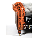 Диван Честерфильд граффити graffiti Orange Sofa натуральная кожа варинант исполнения - 6 | Loft Concept в Тюмени