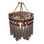 Люстра круглая плетеная с кисточками Walnut Chandelier Tassels Boho Style варинант исполнения - 2 | Loft Concept в Тюмени