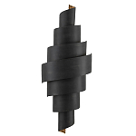 Бра в форме спирали черное с золотой внутренней отделкой Warm Glow варинант исполнения - 2 | Loft Concept в Тюмени