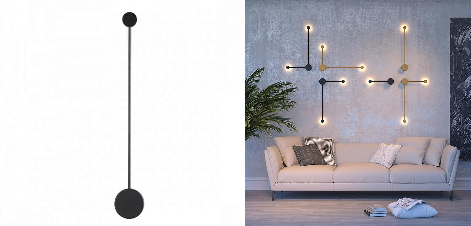 Бра Pin Wall Light Black 70 Бра Pin Wall Light Black 70 - Loft-Concept в Тюмени