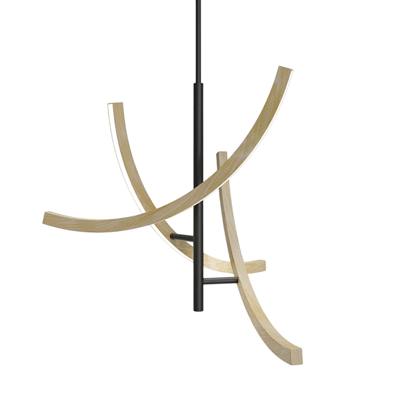 Подвесной светильник Wabi Черный Древесина в Тюмени | Loft Concept 