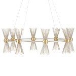 Люстра круглая с фактурными абажурами из тонких металлических палочек Wild Thorns варинант исполнения - 2 | Loft Concept в Тюмени