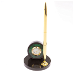 Часы настольные с ручкой из натурального камня Stone Clock варинант исполнения - 8 | Loft Concept в Тюмени