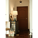 Настольная лампа с принтом на белом тканевом абажуре Roof Garden Lamp варинант исполнения - 8 | Loft Concept в Тюмени