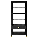 Стеллаж Elsa Dreams Black со стеклянными полками и ящиком варинант исполнения - 7 | Loft Concept в Тюмени