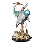 Статуэтка в виде двух птиц из фарфора с бронзовыми элементами Bird of the Garden of Eden варинант исполнения - 2 | Loft Concept в Тюмени