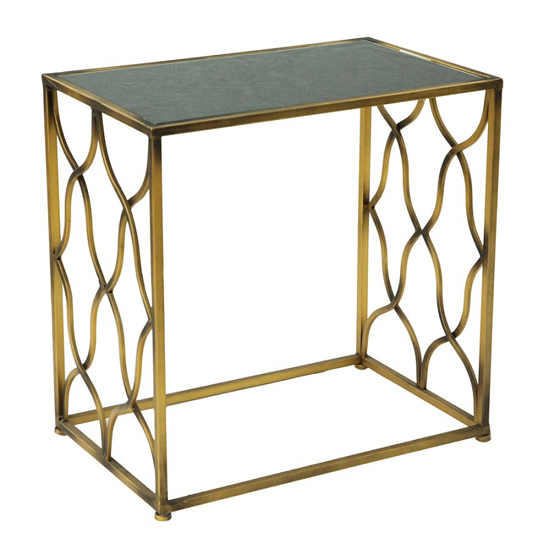 Консоль Golden Broken Rhombuses Золотой Черный в Тюмени | Loft Concept 