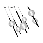 Люстра светодиодная с 6-ю сферическими стеклянными плафонами Splatter варинант исполнения - 4 | Loft Concept в Тюмени