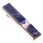 Зажигалка электронная с накладкой из натурального камня Содалит и с USB проводом для зарядки Stone Lighters варинант исполнения - 1 | Loft Concept в Тюмени