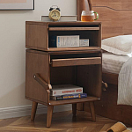 Тумбочка прикроватная деревянная Робот Robot Desk варинант исполнения - 2 | Loft Concept в Тюмени