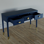 Дизайнерский Письменный стол Elsa Dreams Blue с тремя ящиками варинант исполнения - 4 | Loft Concept в Тюмени