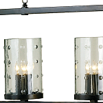 Люстра прямоугольная с 4-мя прозрачными цилиндрическими плафонами  Stamped Cylinders варинант исполнения - 1 | Loft Concept в Тюмени