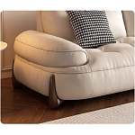 Диван двухместный кожаный с каркасом из массива дерева Furniture Medieval  варинант исполнения - 1 | Loft Concept в Тюмени