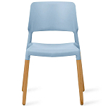 Пластиковый стул на ножках из массива бука Ferret Blue варинант исполнения - 2 | Loft Concept в Тюмени