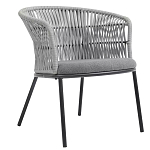 Кресло с декоративным плетением на спинке и подлокотниках Armchair Weaving варинант исполнения - 2 | Loft Concept в Тюмени