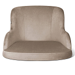 Барный стул со спинкой и подлокотниками на 4-х деревянных ножках Бежевый Велюр Ava Charm варинант исполнения - 2 | Loft Concept в Тюмени