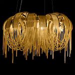 Люстра подвесная круглая с изогнутыми металлическими дугами и ниспадающими цепочками 65 см Atlantis Chain варинант исполнения - 6 | Loft Concept в Тюмени