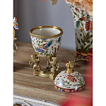 Шкатулка в форме яйца на величественных львах из фарфора с бронзовыми элементами Eden Garden варинант исполнения - 6 | Loft Concept в Тюмени